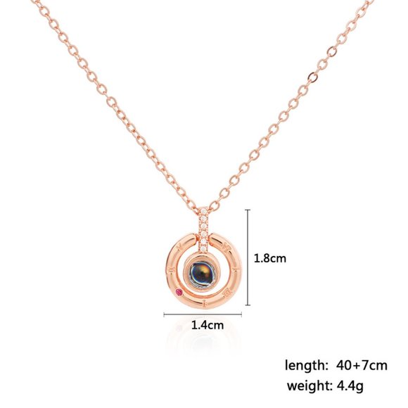 I Love You Gift Circle Stone Necklace - Picture 6 of 12